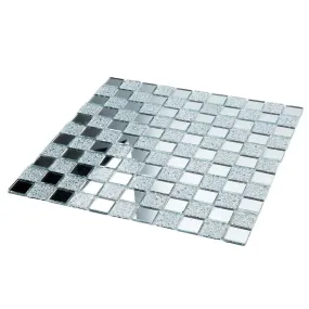 Grofly Peel and Stick Tile Wall Sticker | Self-Adhesive Mosaic Crystal Mirror Glass Sticker | 3D Wall Decor Mosaics Tiles | Wall Stickers for Bedroom,Kitchen Living Room,Craft Iteam (Mosaic Tile-.3)