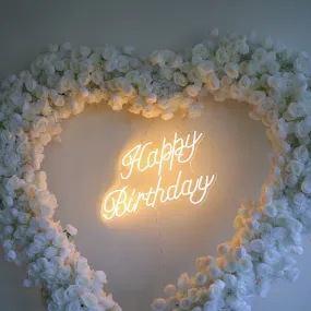 Happy Birthday LED Neon Sign Reusable Party Decoration Backdrop
