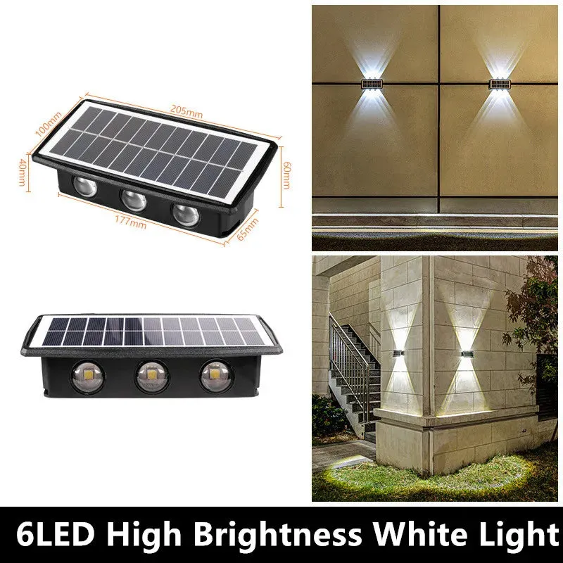High Brightness Solar Wall Lamp Outdoor Waterproof Viewing Light Villa Courtyard Garden Upper and Lower Wall Lamp