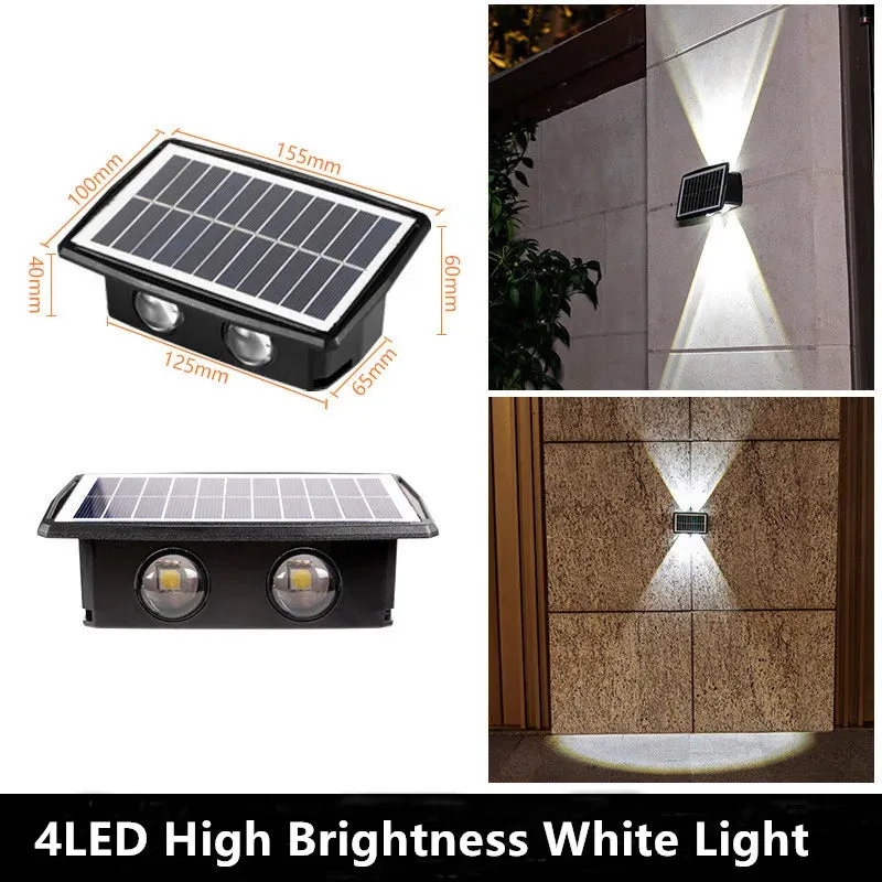 High Brightness Solar Wall Lamp Outdoor Waterproof Viewing Light Villa Courtyard Garden Upper and Lower Wall Lamp