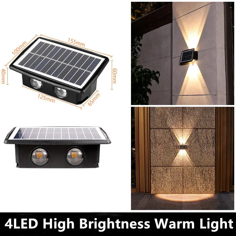 High Brightness Solar Wall Lamp Outdoor Waterproof Viewing Light Villa Courtyard Garden Upper and Lower Wall Lamp