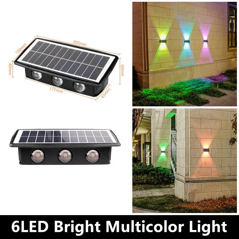 High Brightness Solar Wall Lamp Outdoor Waterproof Viewing Light Villa Courtyard Garden Upper and Lower Wall Lamp
