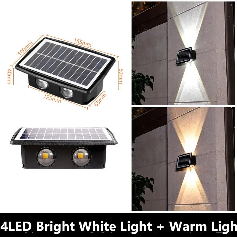 High Brightness Solar Wall Lamp Outdoor Waterproof Viewing Light Villa Courtyard Garden Upper and Lower Wall Lamp