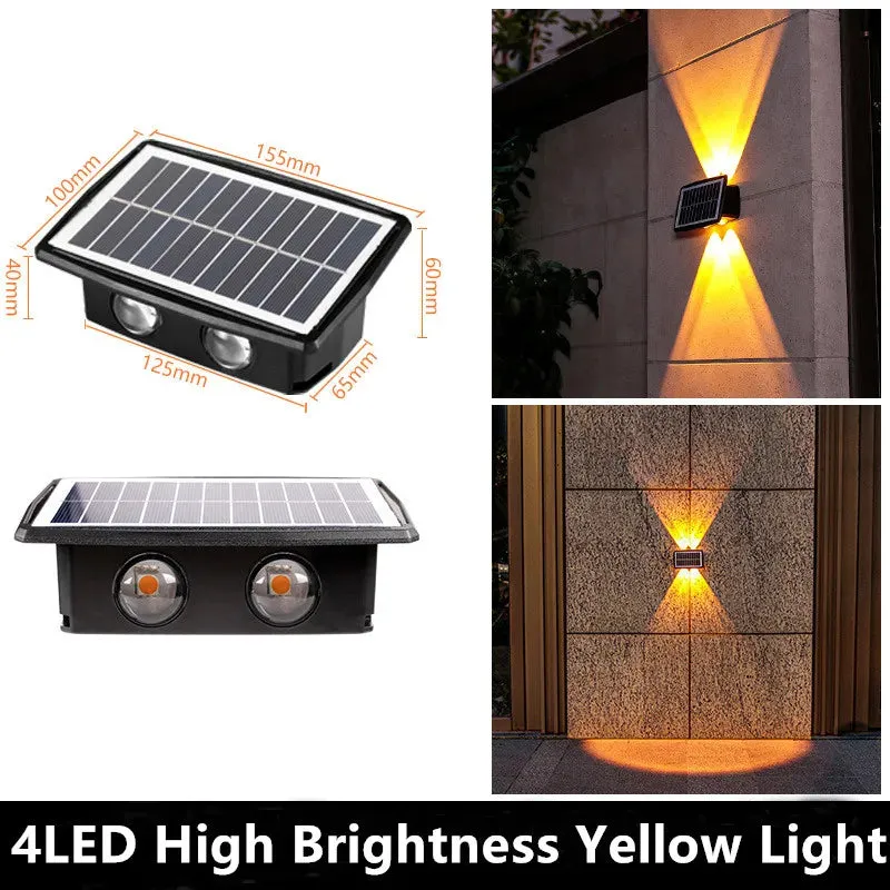 High Brightness Solar Wall Lamp Outdoor Waterproof Viewing Light Villa Courtyard Garden Upper and Lower Wall Lamp