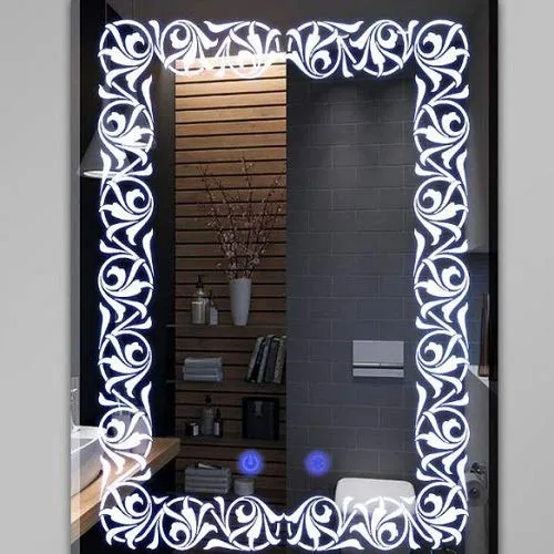 HIMANS Led Mirror Beautiful Mirror Light LED Mirrors with Touch Sensor and Bluetooth Speaker (18x24) Led Wall Mirror Make-up Light Mirror
