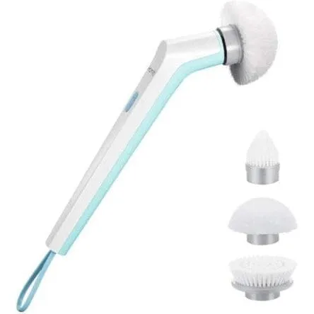HOMITT Cordless Power Scrubber Electric with 3 Cleaning Brush Heads