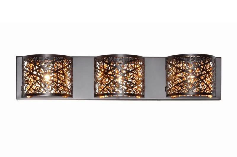 Inca 4.25" x 5" Vanity Lighting with 3 Light bulbs included - Bronze