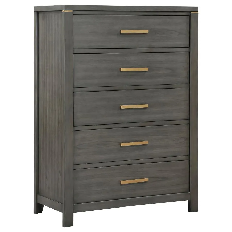 Kieran 5-piece Queen Bedroom Set with Upholstered LED Headboard Grey
