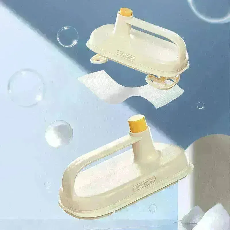 Kitchen Bath Toilet Clean Brush Glass Wall Bath Handle Rag Ceramic Window Slot Clean Brush Kitchen Gadgets