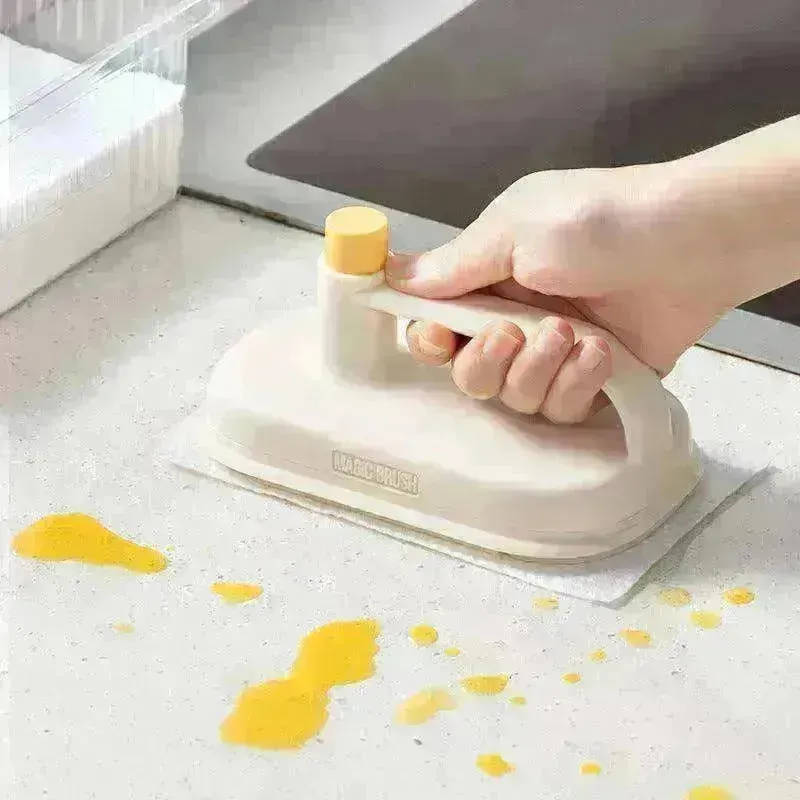 Kitchen Bath Toilet Clean Brush Glass Wall Bath Handle Rag Ceramic Window Slot Clean Brush Kitchen Gadgets