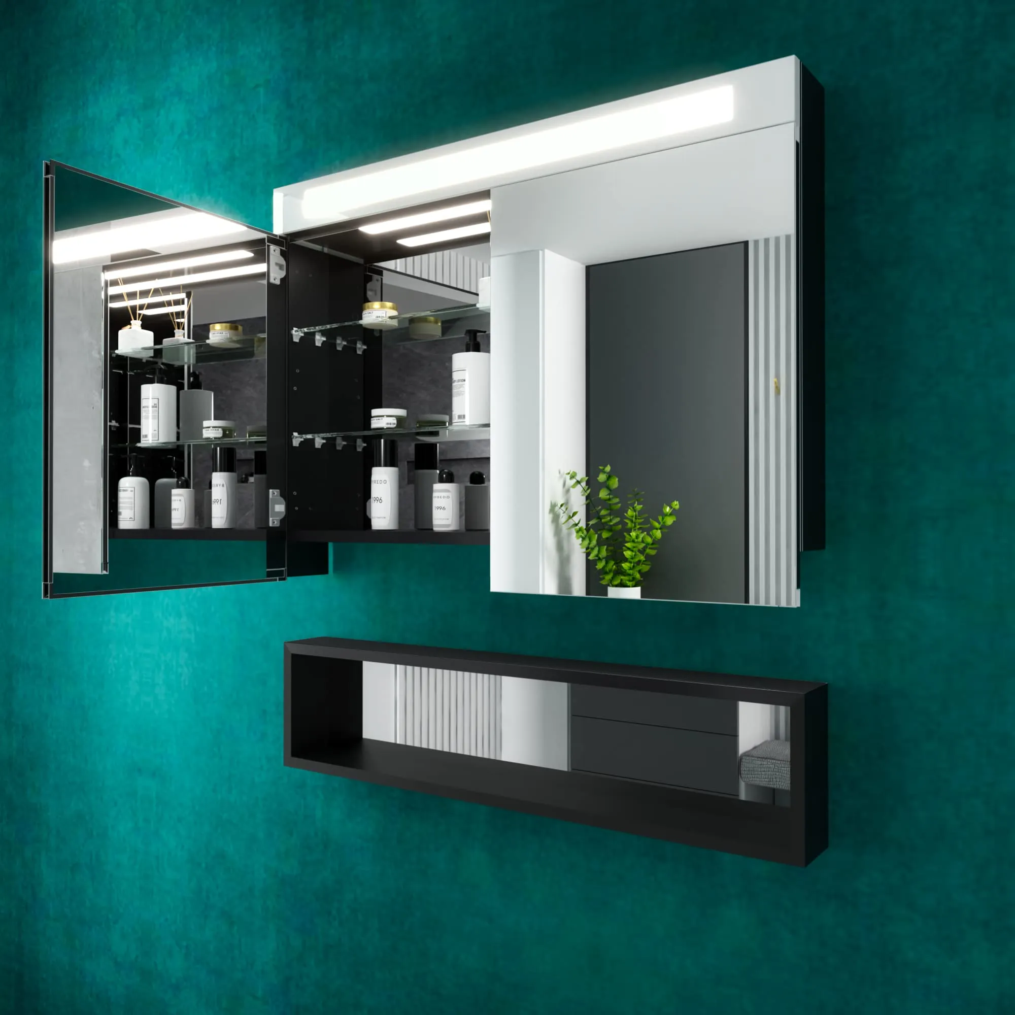 Kohler Urbanity 900MM X 667MM Mirror Cabinet in Black