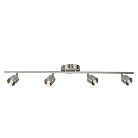LED Fixed Rail from the Core Collection in Satin Nickel Finish by AFX Lighting