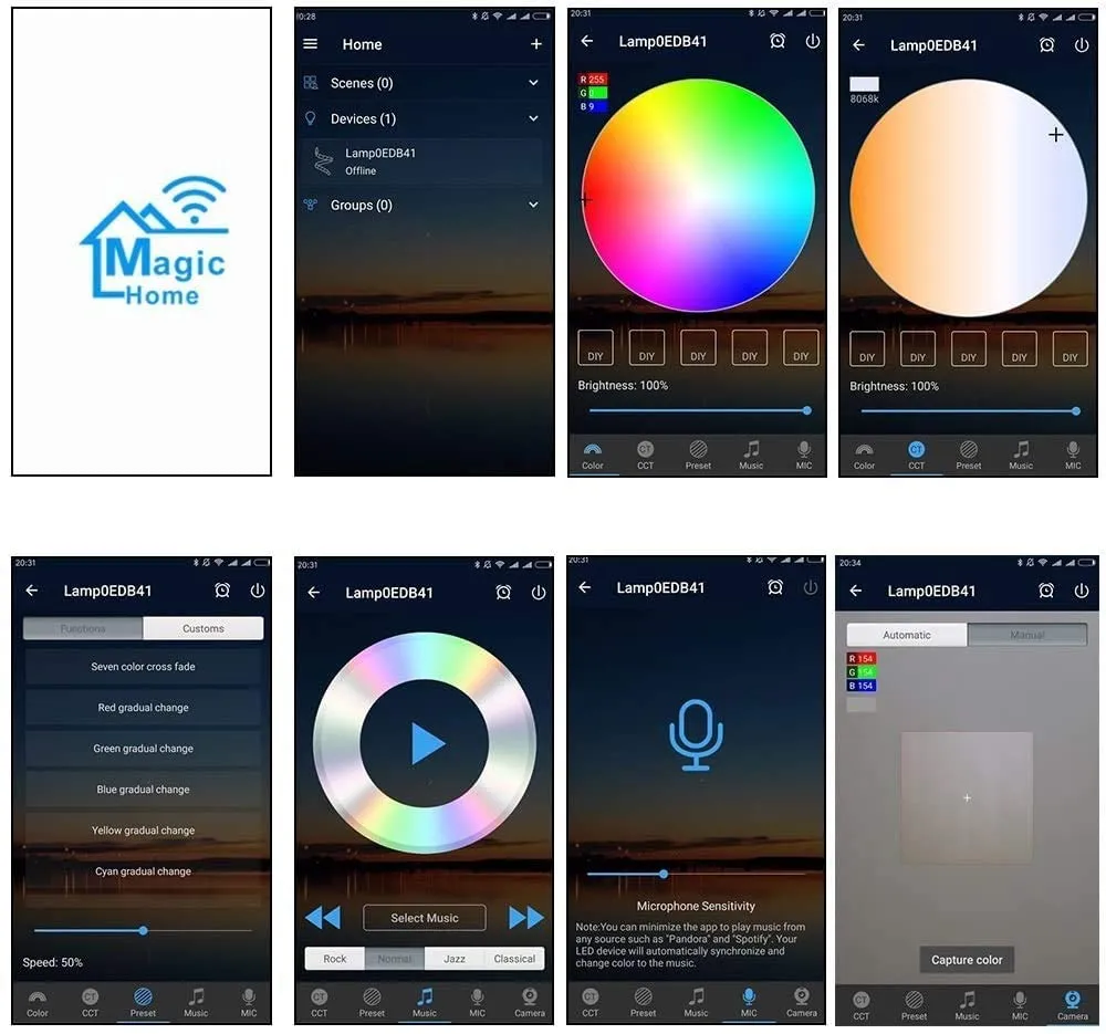 LED RGB Wifi Controller with Remote Multi-Zone