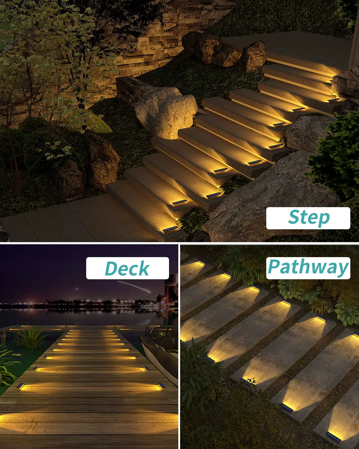 LED Step Lamp Stair Light - Outdoor Waterproof Solar Light