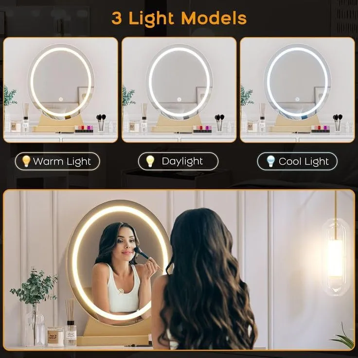 LED Vanity Mirror with Lights, Wall Mounted