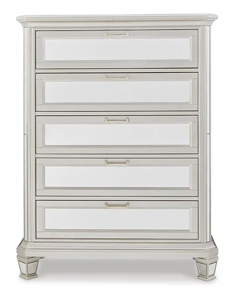 Lindenfield Silver Upholstered Panel Complete Bedroom Set
