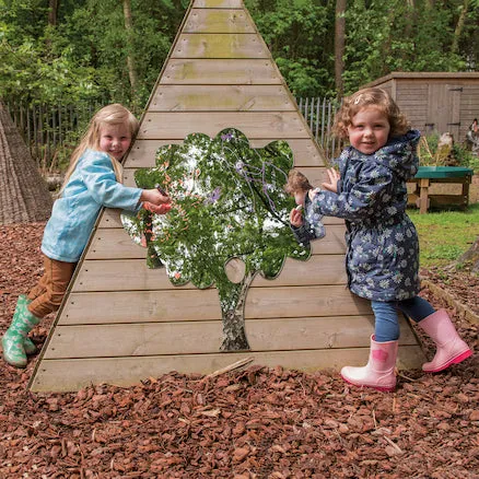 Mark Making Mirror Trees, for Playgrounds and Sensory Rooms