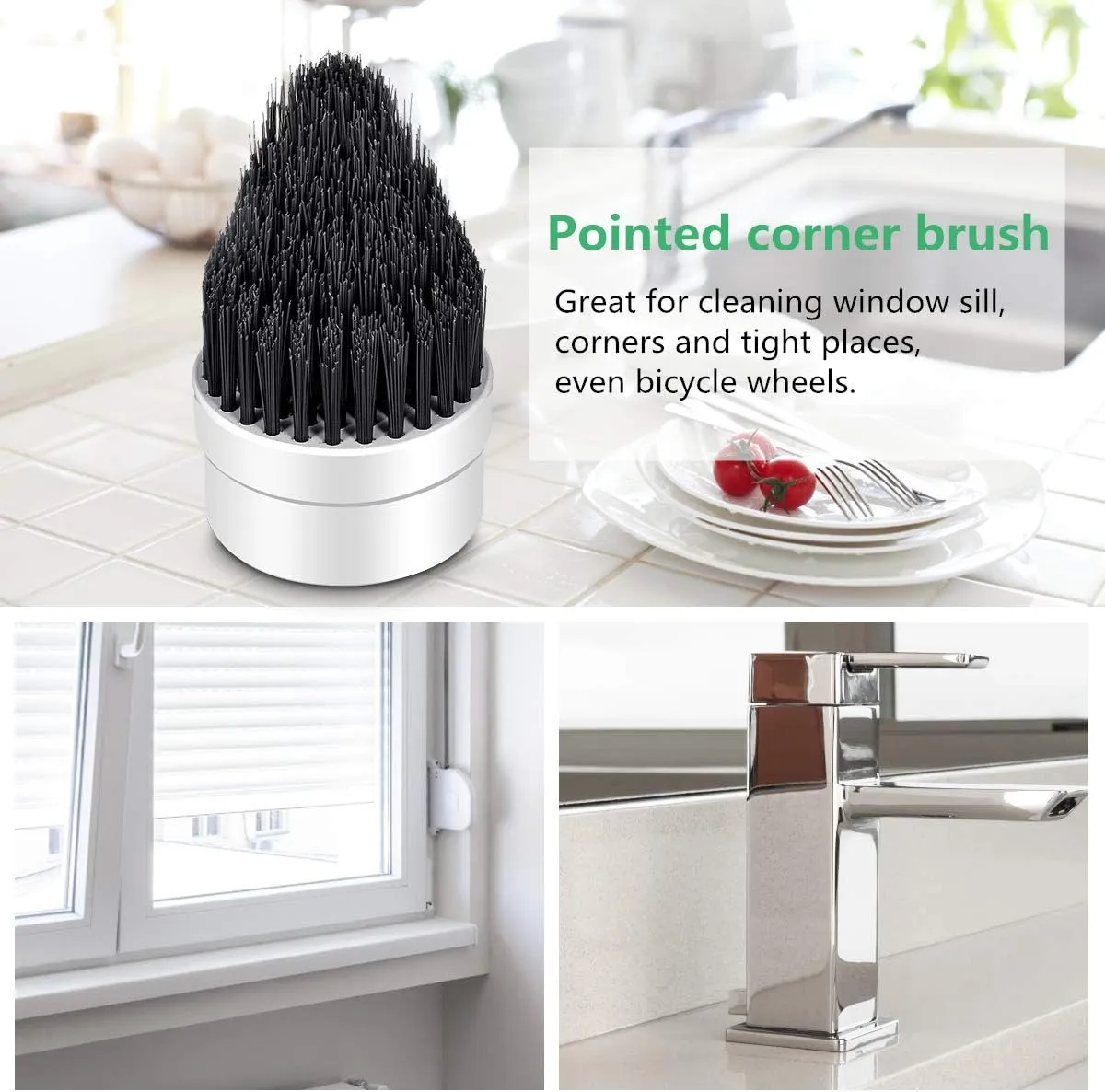 ME-A6 Replacement Brush Heads, for Electric Scrubber
