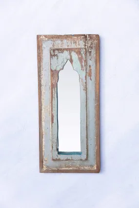 Mehrab Aqua Sky Blue Decorative Mirror (Set Of 2)
