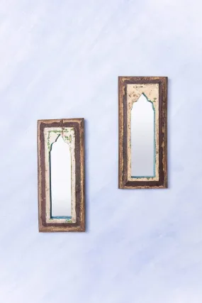 Mehrab Natural And Blush 
Pink Decorative Mirror (Set Of 2)