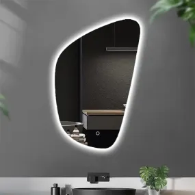 MERKEZI ART MA42 LED Light Decorative Wall Mirror for Bathroom, Bedroom, Living Room, Makeup, Vanity Room (18 x 24 Inch)