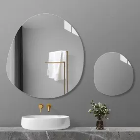 MERKEZI ART MC40 Decorative Wall Mirror for Bathroom, Living Room, Bedroom, Vanity Mirrors, Makeup, Circle 24 x 24 Inch,12X12 inch(2 Piece)