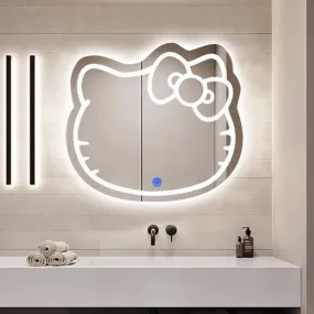 MERKEZI ART ME02 LED Light Mirror for Wall, Bathroom, Bedroom, Living Room, Makeup Room, 3 in 1 Color Light Wall Mirror (24 x 24 Inch)