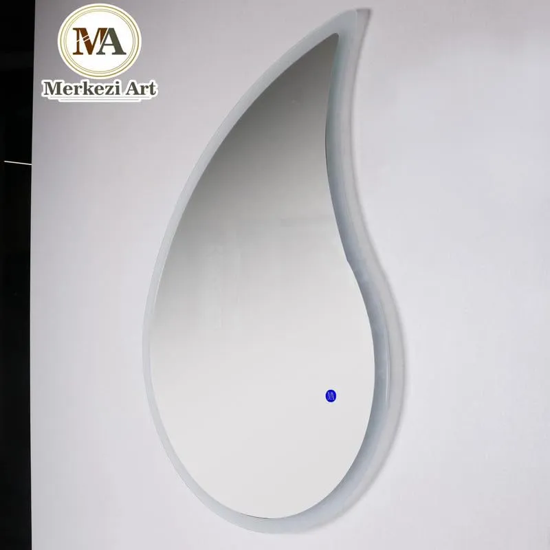 MERKEZI ART ME03 LED Light Mirror for Wall, Bathroom, Bedroom, Living Room, Makeup Room, 3 in 1 Color Light Wall Mirror (18 x 24 Inch)