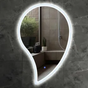 MERKEZI ART ME03 LED Light Mirror for Wall, Bathroom, Bedroom, Living Room, Makeup Room, 3 in 1 Color Light Wall Mirror (18 x 24 Inch)