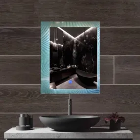 MERKEZI ART Rectangle Shape Inbuild Led Lights Decorative Wall Mirror for Bathroom, Living Room, Bedroom, Vanity Mirrors, Makeup 24 x 18 Inch (MA07)