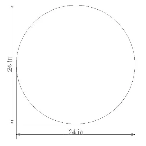 MERKEZI ART Round Shape Inbuild Led Lights Decorative Wall Mirror for Bathroom, Living Room, Bedroom, Vanity Mirrors, Makeup 24 x 24 Inch (MC02)