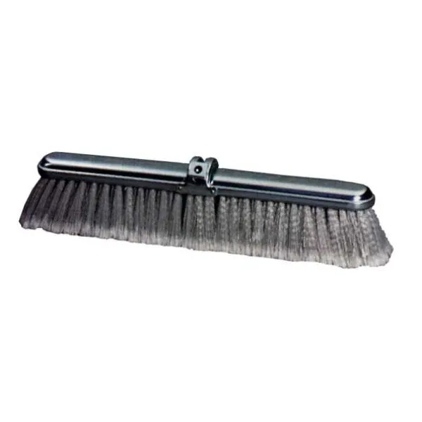 Milwaukee Dustless 36" Gray Flagged Styrene Plastic Bristle Push Broom for Polished Floors - Case of 6