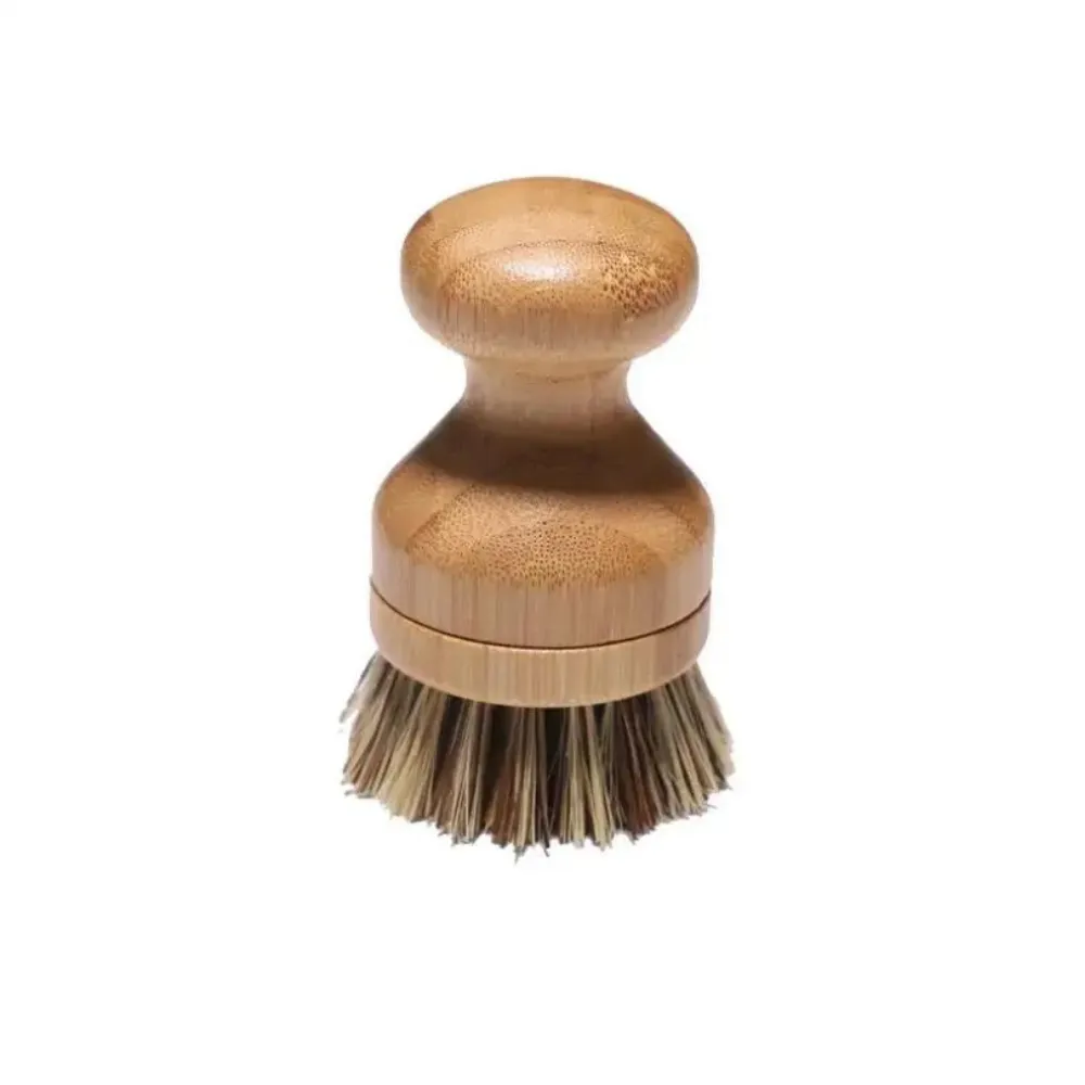 Natural Bamboo Pot & Dish Brush with Replaceable Head