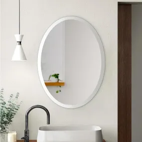 Nayan Corporation Oval Led Mirror | Mirror with LED Lights | Oval LED Wall Mirror Decorative Interior Decor Mirror for Bathroom Makeup Room and Wash Basin Mirror (12 X 18)