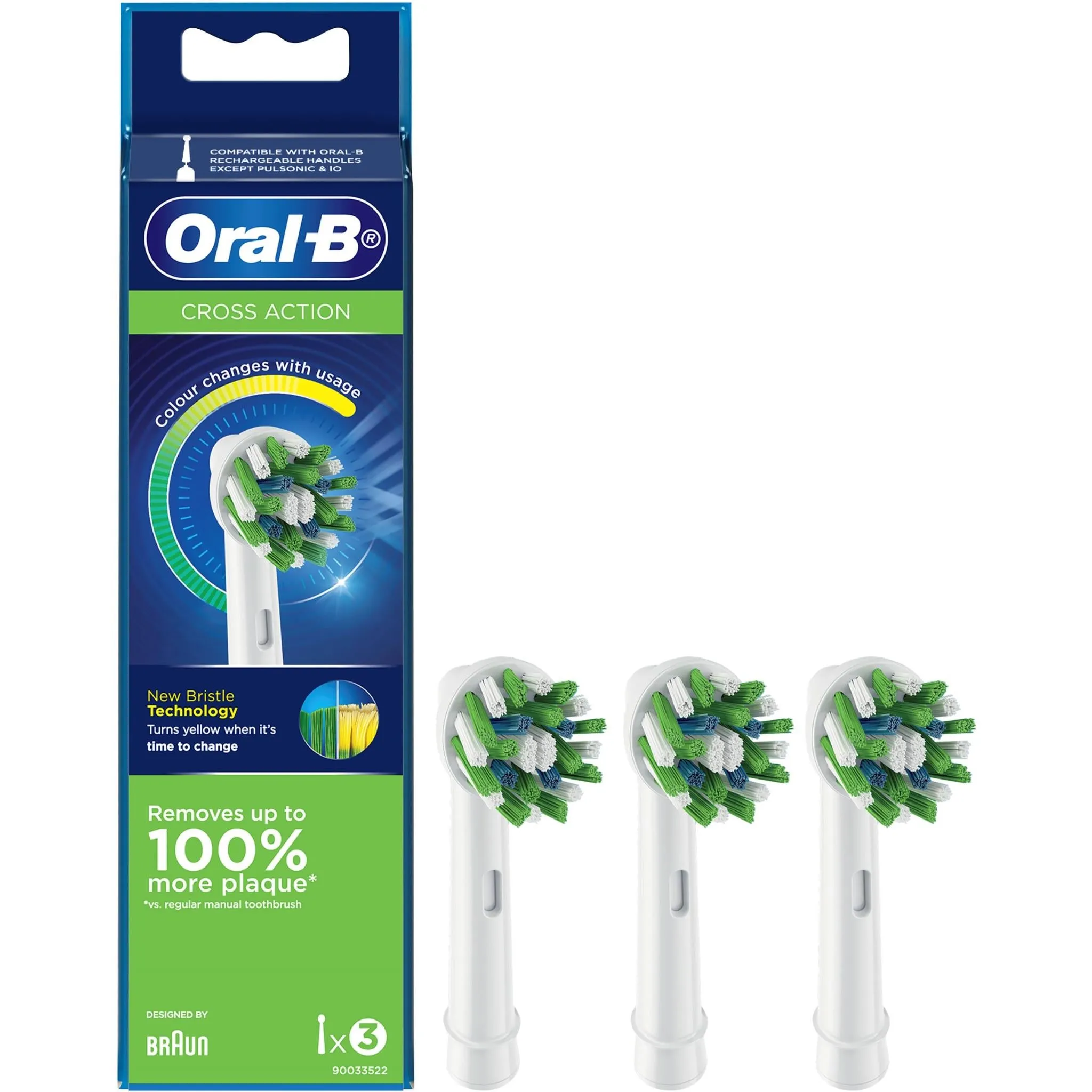 Oral-B Cross Action Replacement Brush Heads (3 Pack)