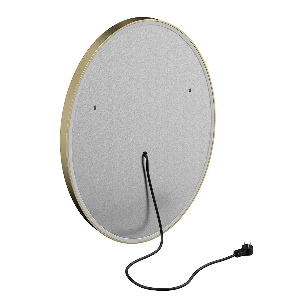 Oval LED Lighted Bathroom Mirror, Modern Touch Switch Dimmable Wall Mounted Mirror ,CCT Remembrance, Lunar Style