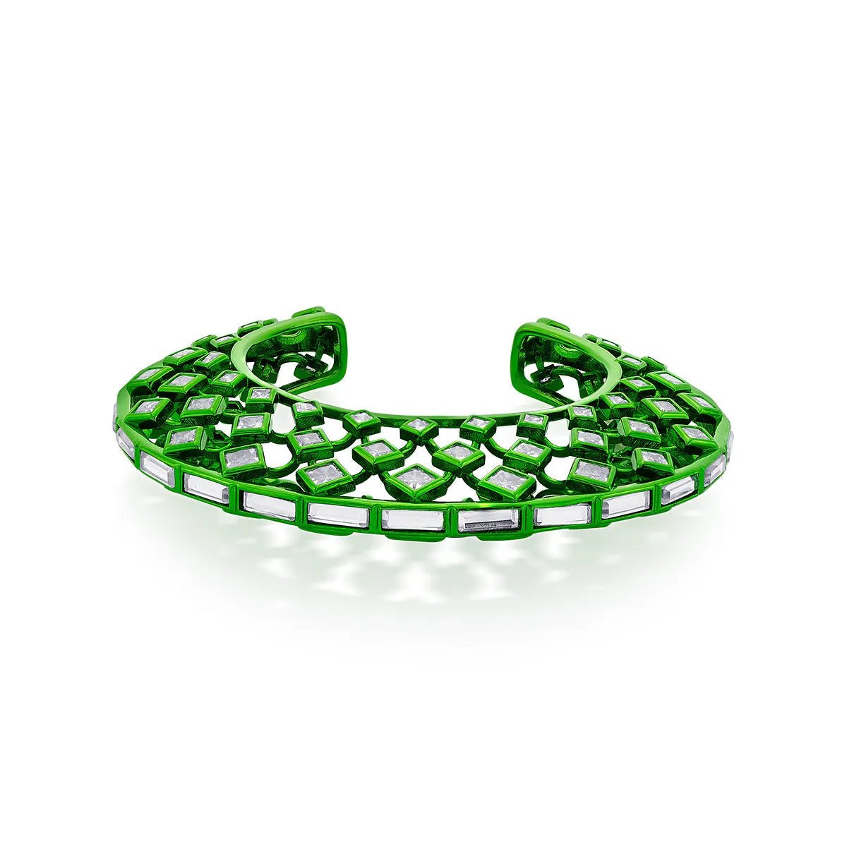 Parakeet Green Moon Statement Cuff