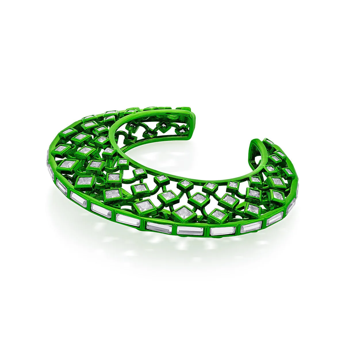 Parakeet Green Moon Statement Cuff