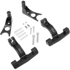 Passenger Floorboard Mount Kit - Black - 2000-17 Harley-Davidson FXST/C, FLST/C