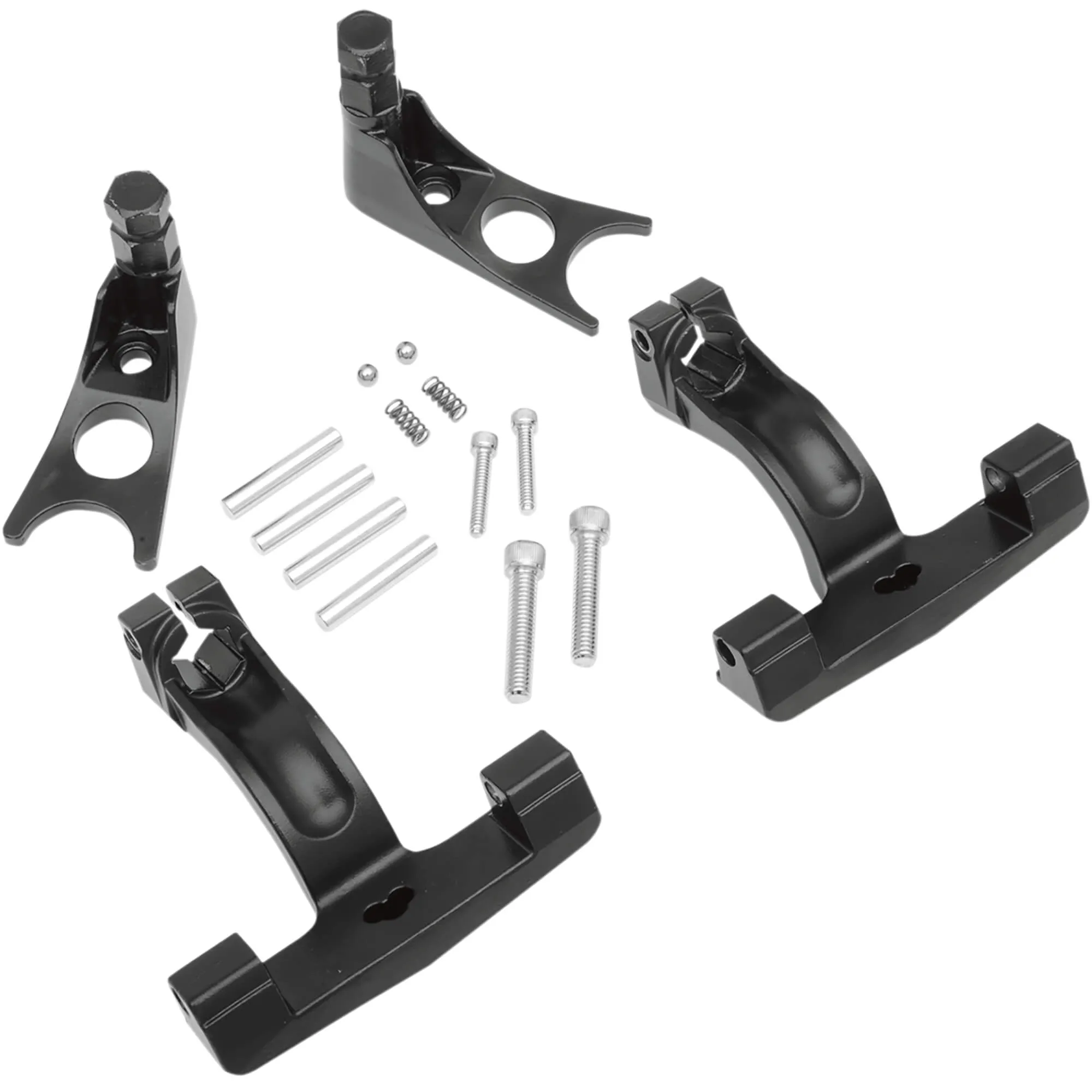 Passenger Floorboard Mount Kit - Black - 2000-17 Harley-Davidson FXST/C, FLST/C
