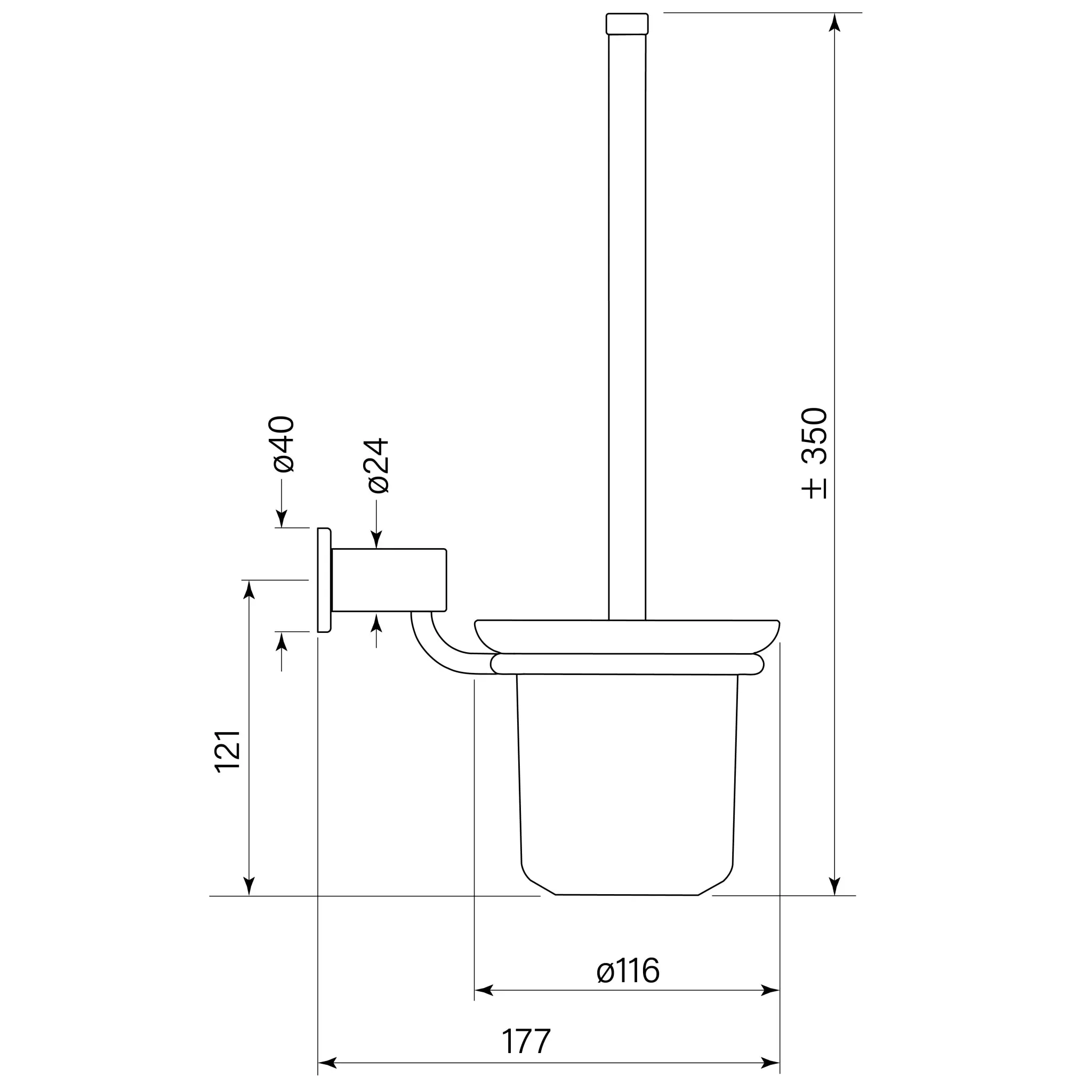 Pegasi Toilet Brush Holder - Faucet Strommen