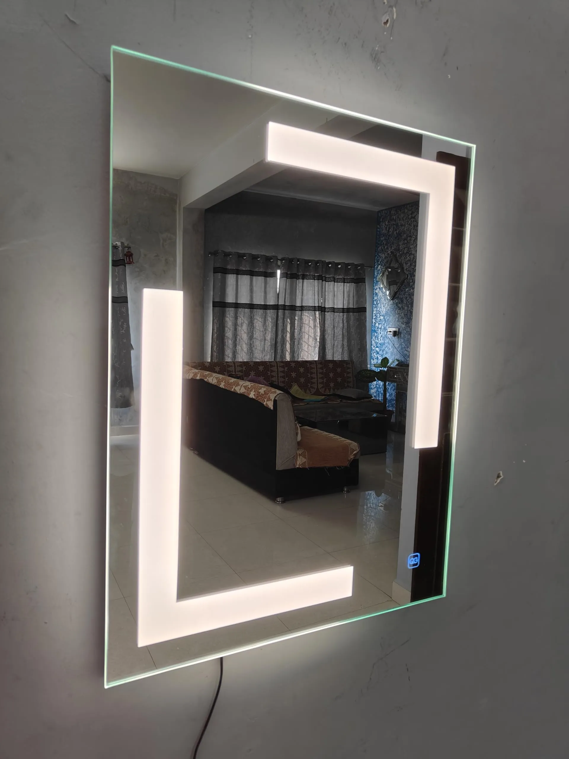 Quality Glass Rectangular LED Mirror for Bathroom - 18 x 24 Inch with Back Light, Touch Sensor, and 3 Light Effects LED 78