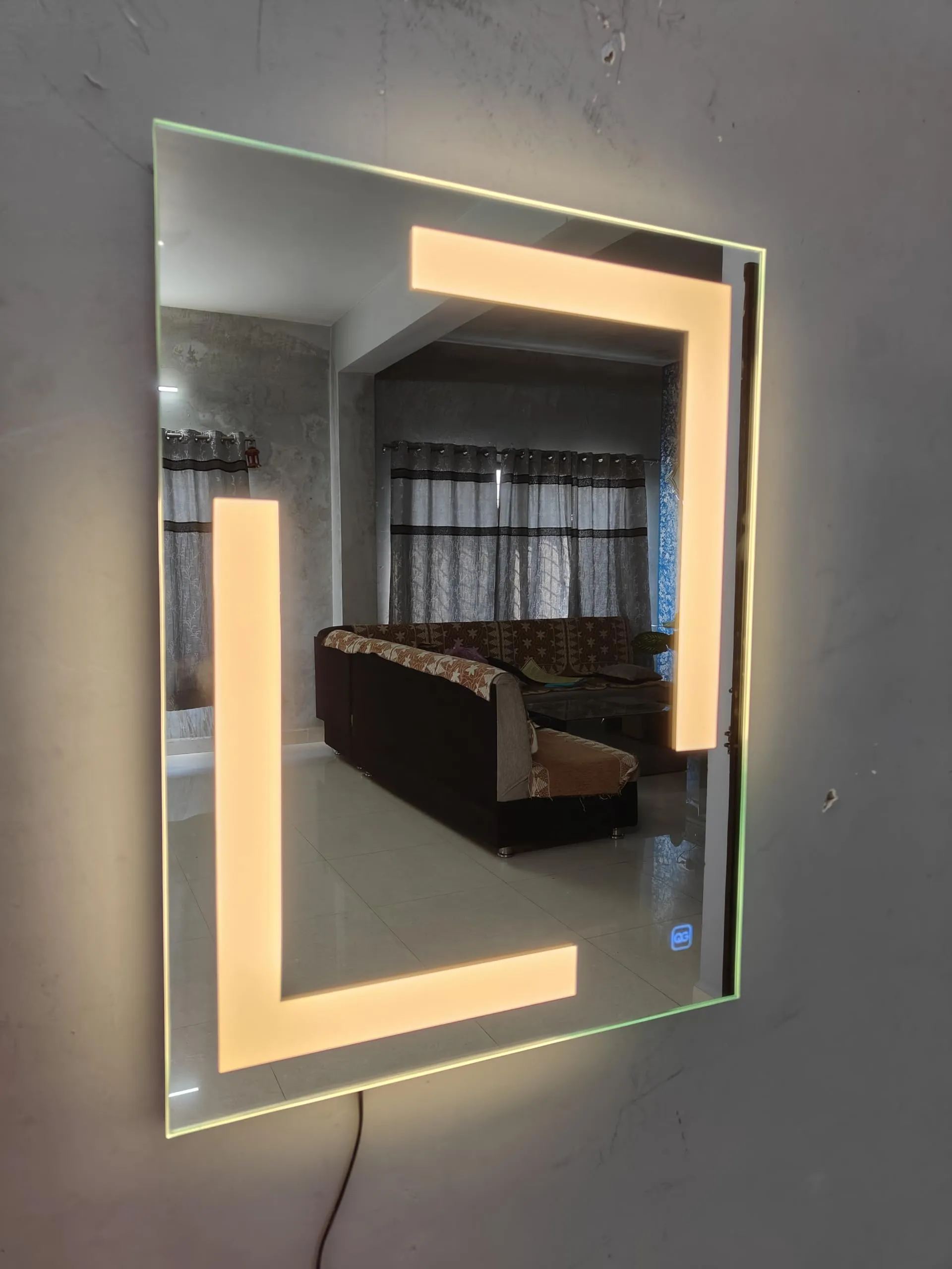 Quality Glass Rectangular LED Mirror for Bathroom - 18 x 24 Inch with Back Light, Touch Sensor, and 3 Light Effects LED 78
