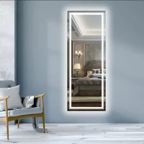 Quality Glass Rectangular LED Mirror for Bathroom - 18 x 48 Inch with Back Light, Touch Sensor, and 3 Light Effects LED 101