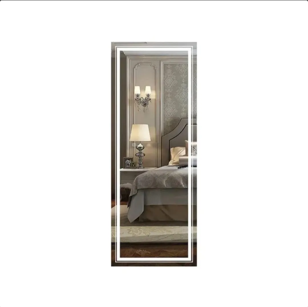Quality Glass Rectangular LED Mirror for Bathroom - 18 x 48 Inch with Back Light, Touch Sensor, and 3 Light Effects LED 101