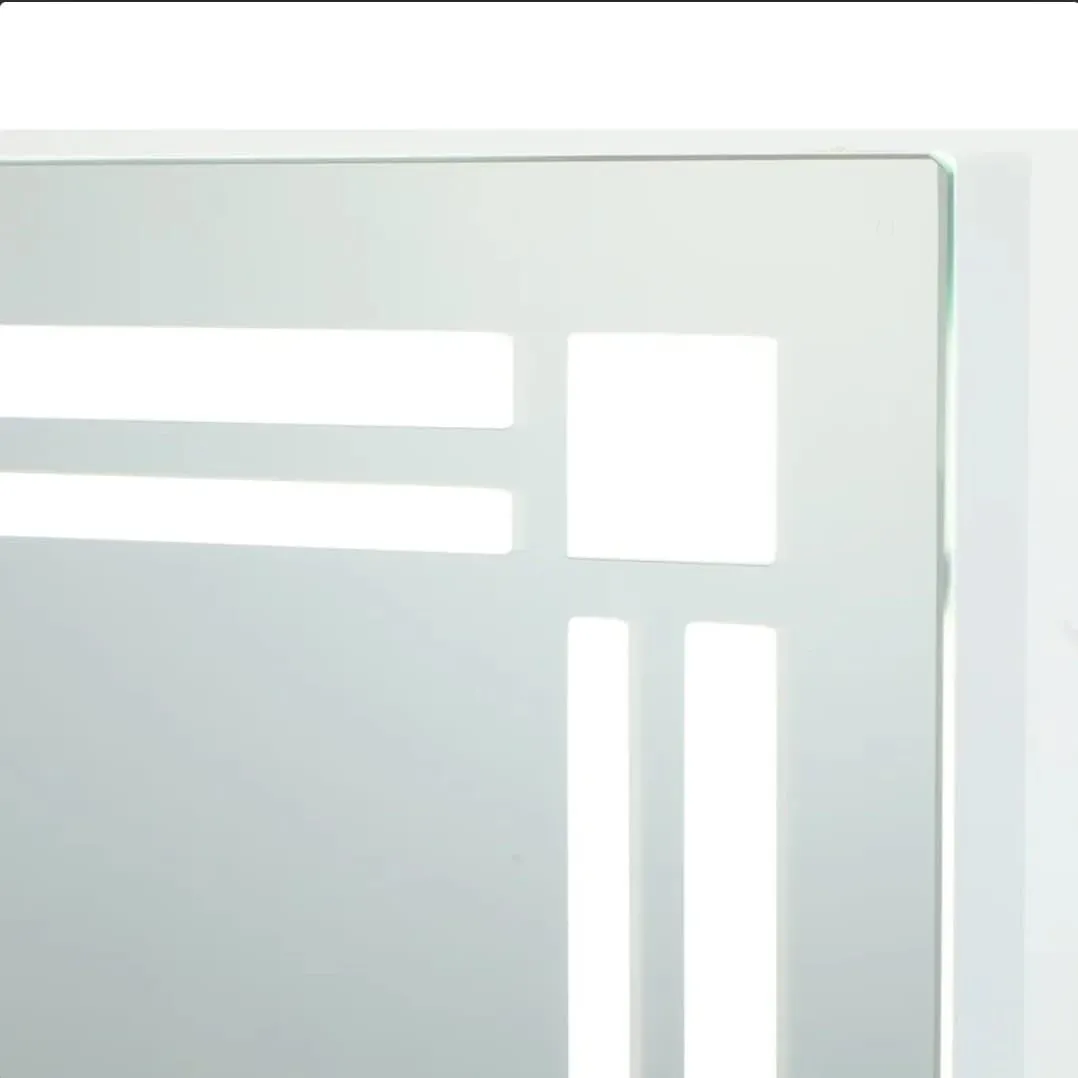 Quality Glass Rectangular LED Mirror for Bathroom - 30 x 30 Inch with Back Light, Touch Sensor, and 3 Light Effects LED 77