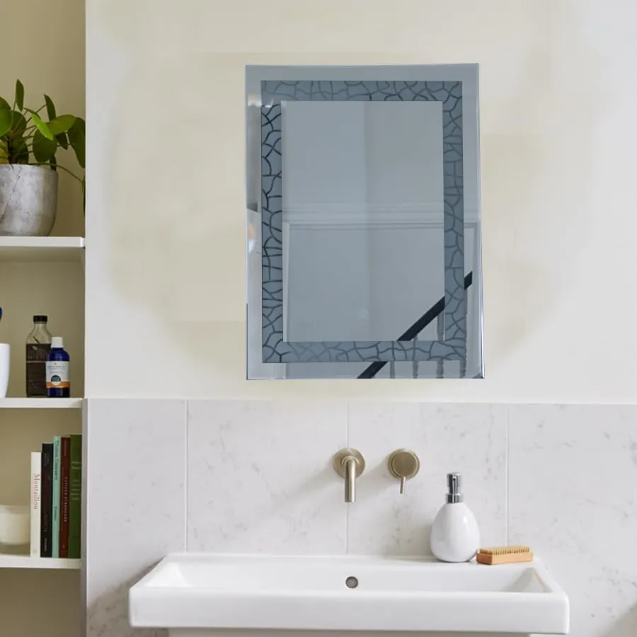 Quality Glass Rectangular LED Mirror for Bathroom with Back Light, Touch Sensor, and 3 Light Effects LED-2 (18 x 36 Inch)