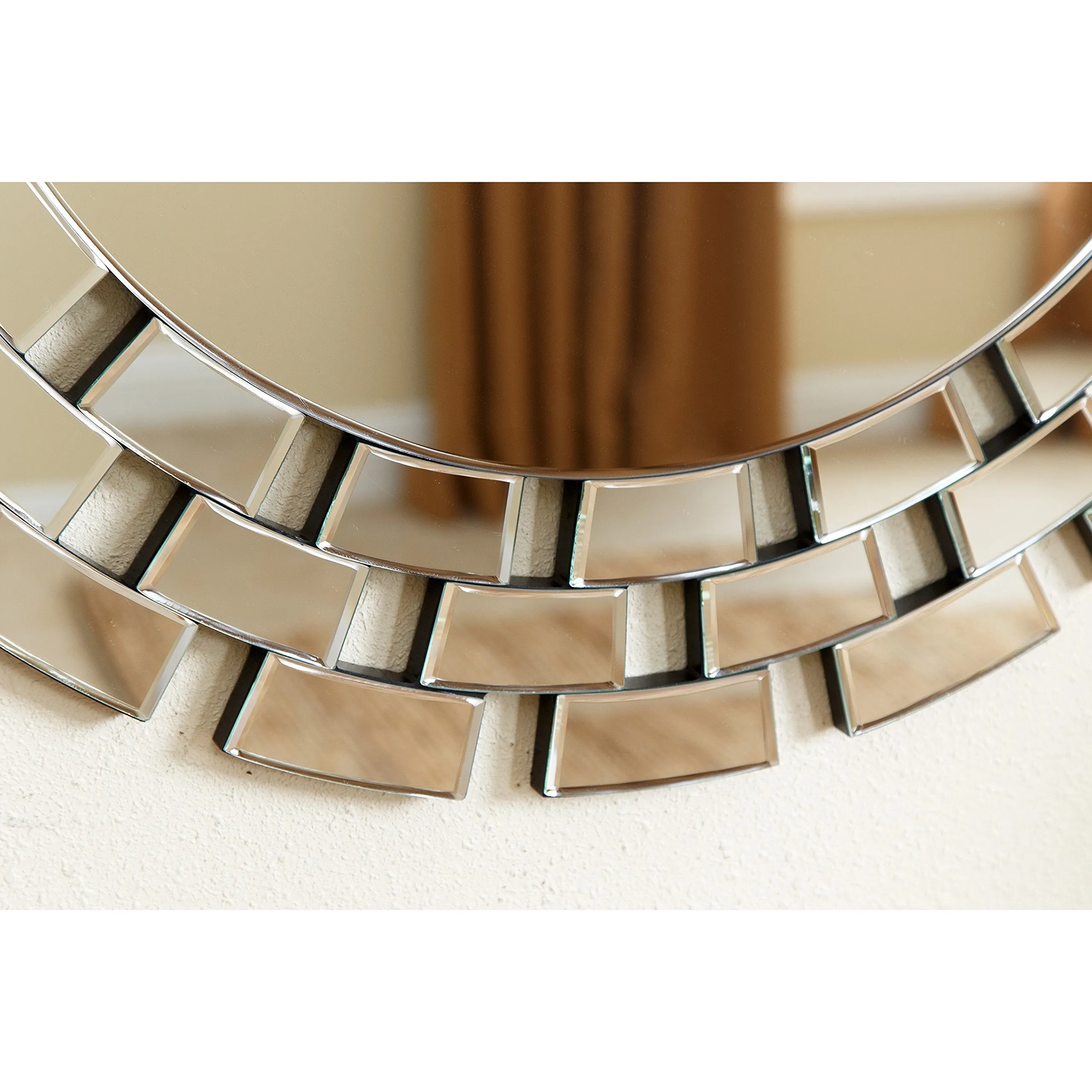 Quality Glass Saint Gobain MDF Glass Decorative Round Wall Mount Mirror (32 X 32 Inch, Silver)
