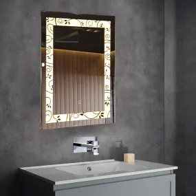 Quality Glass Tinitalo Rectangular LED Mirror for Bathroom - 18 x 24 Inch with Back Light and Touch Sensor