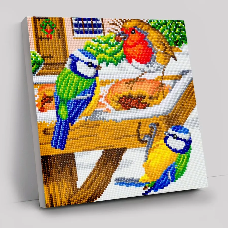 "Hungry Birds" Crystal Art Kit 30x30cm